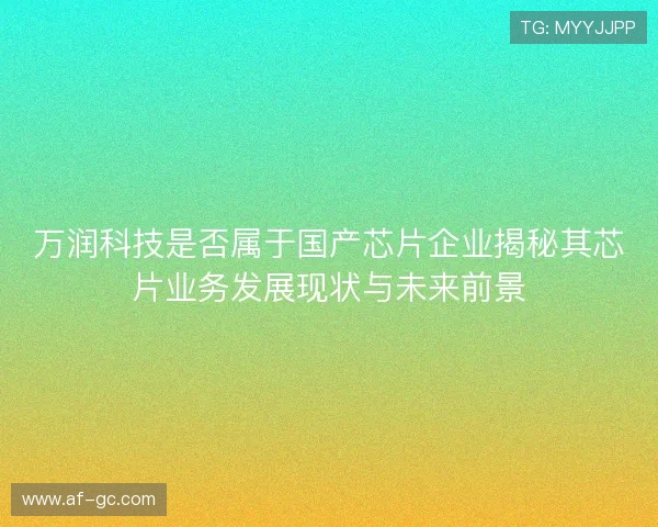 万润科技是否属于国产芯片企业揭秘其芯片业务发展现状与未来前景